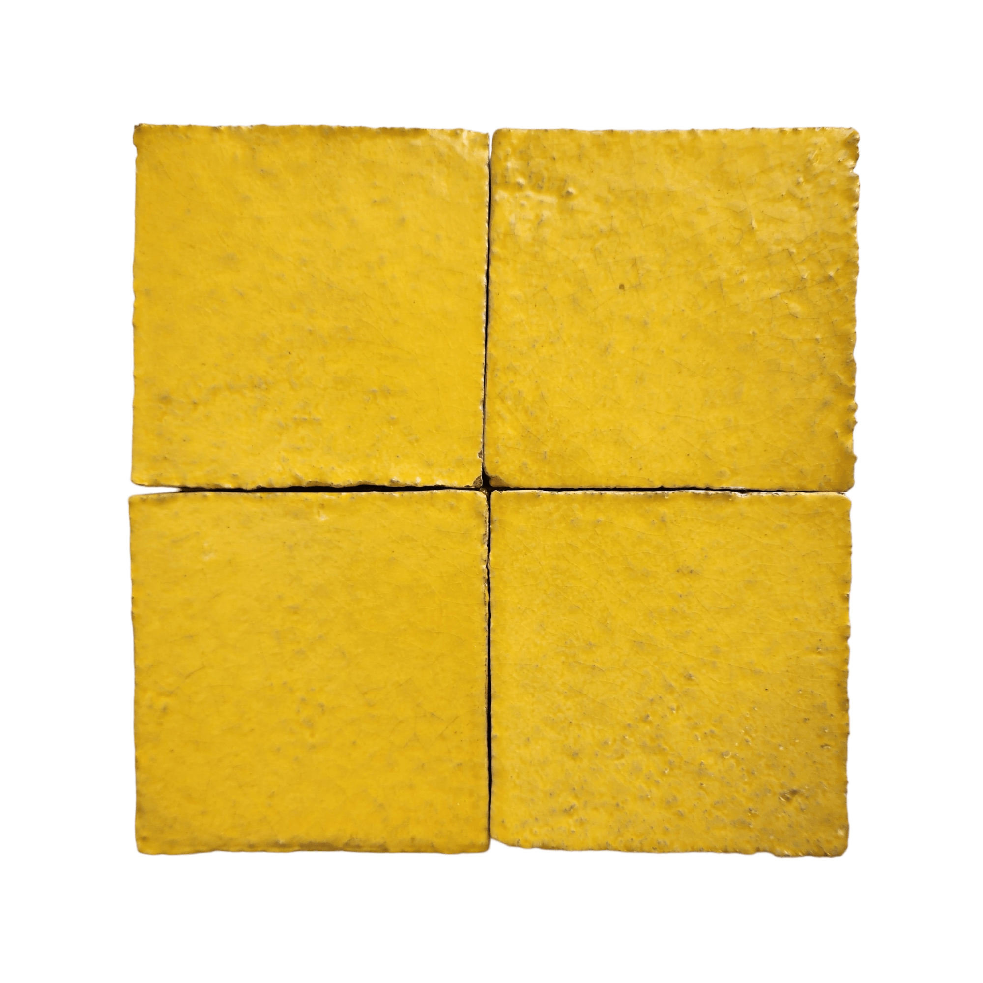 Yellow Craquelé 4 x 4"