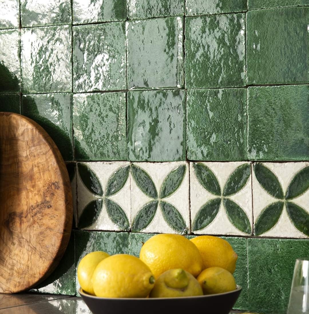 Artisanal Green Craquelé 4 x 4"