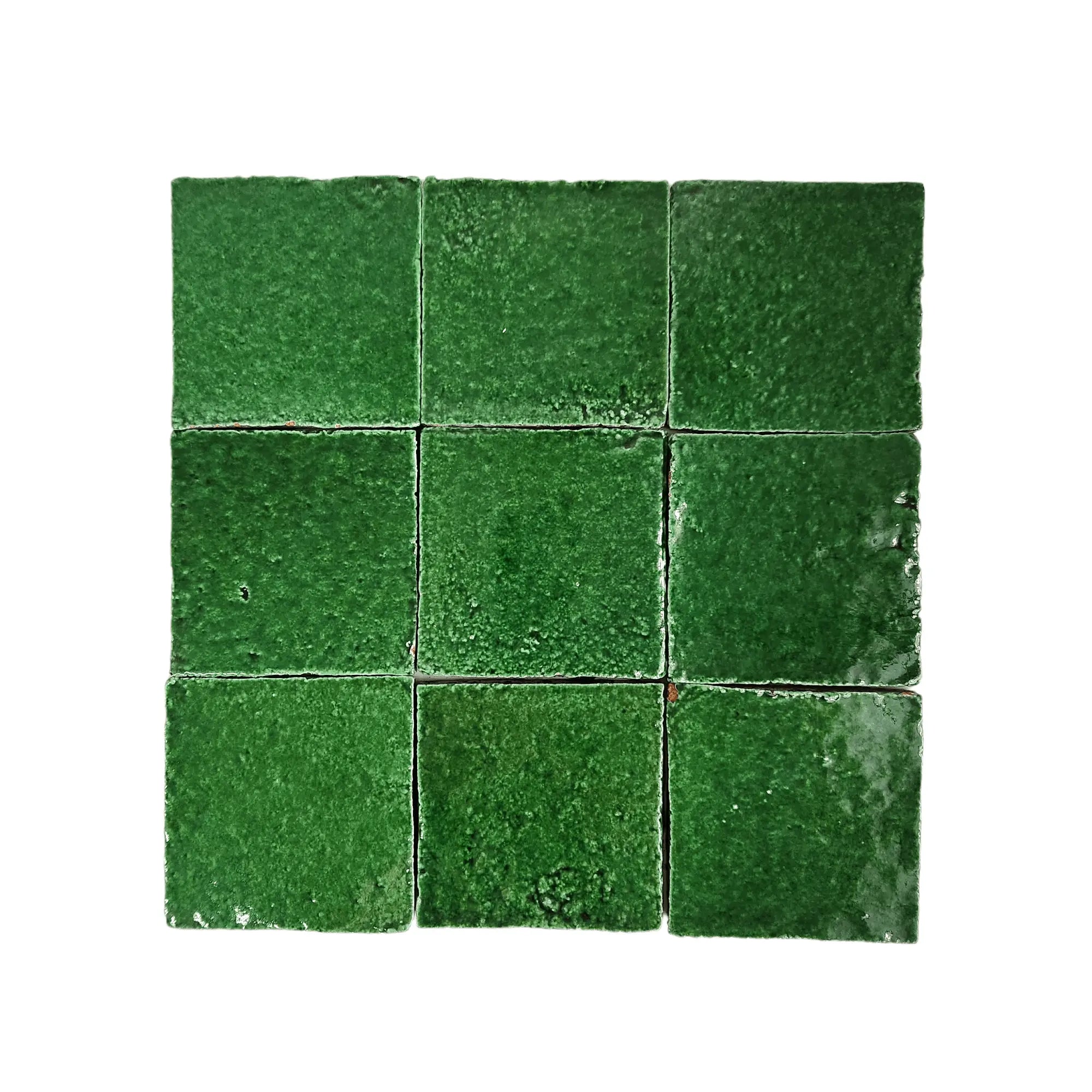 Artisanal Green Craquelé 4 x 4" SoukiTile