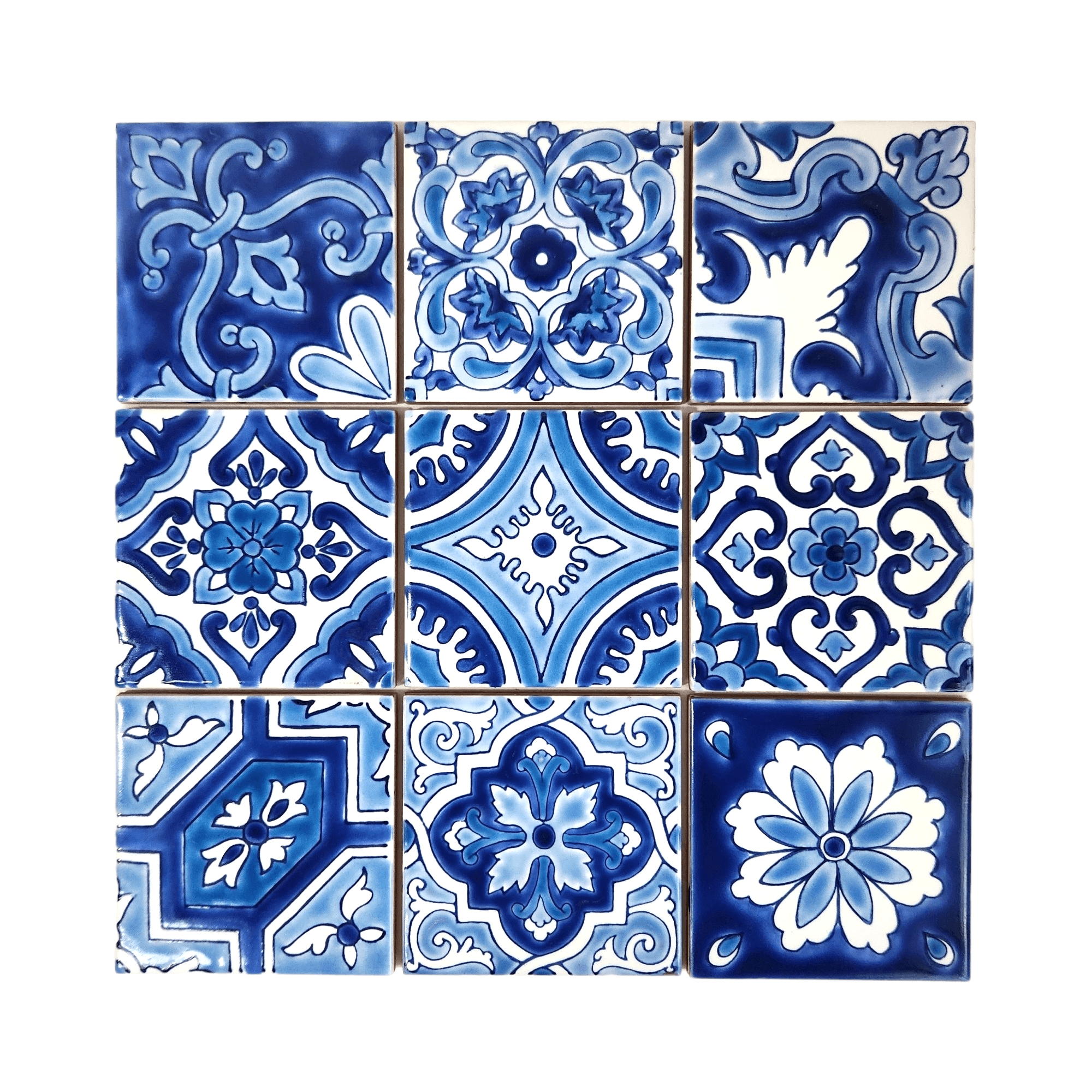 Patchwork Mexican Blue 4"x4"