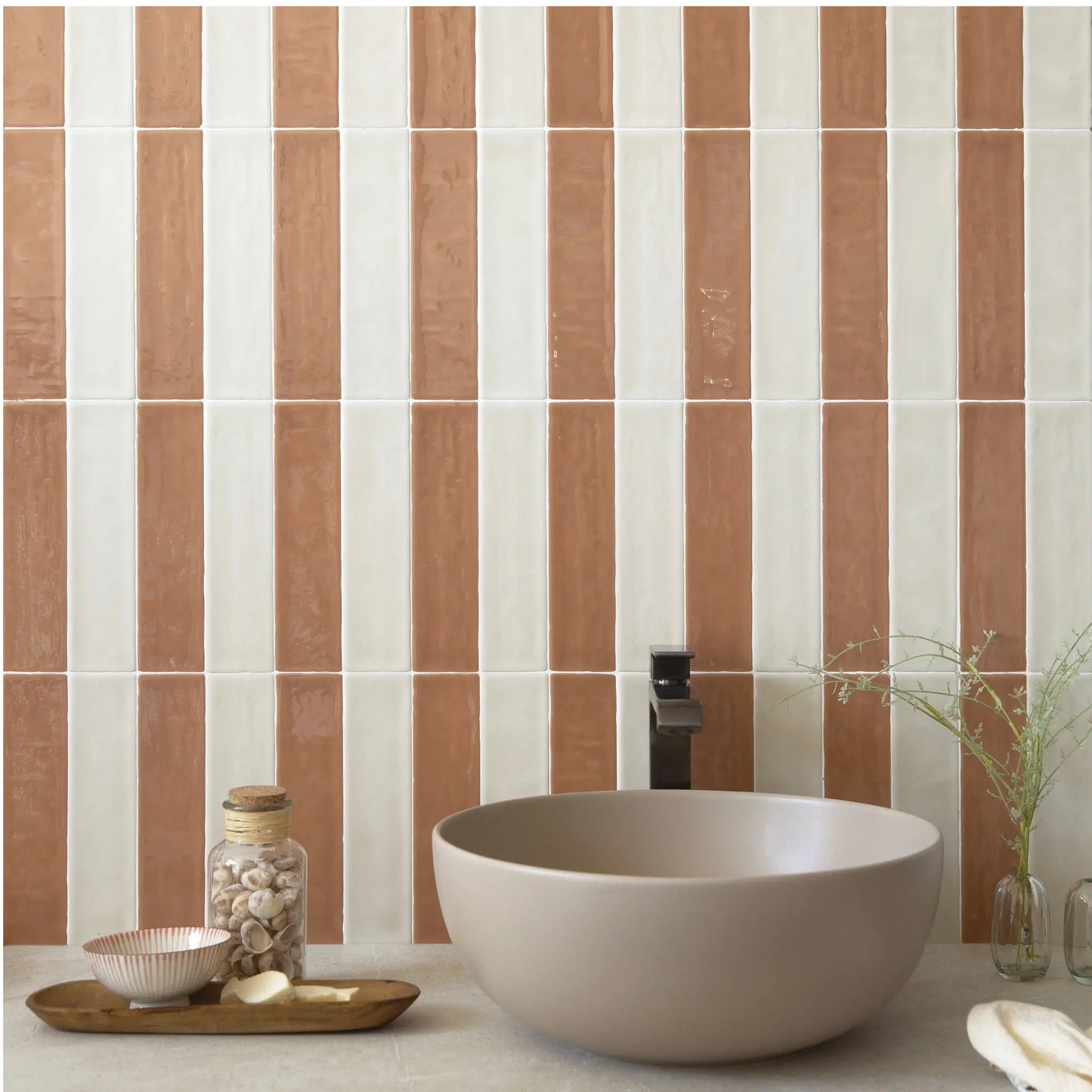 Terra Cotta - Glossy 10" x 2.5" SoukiTile