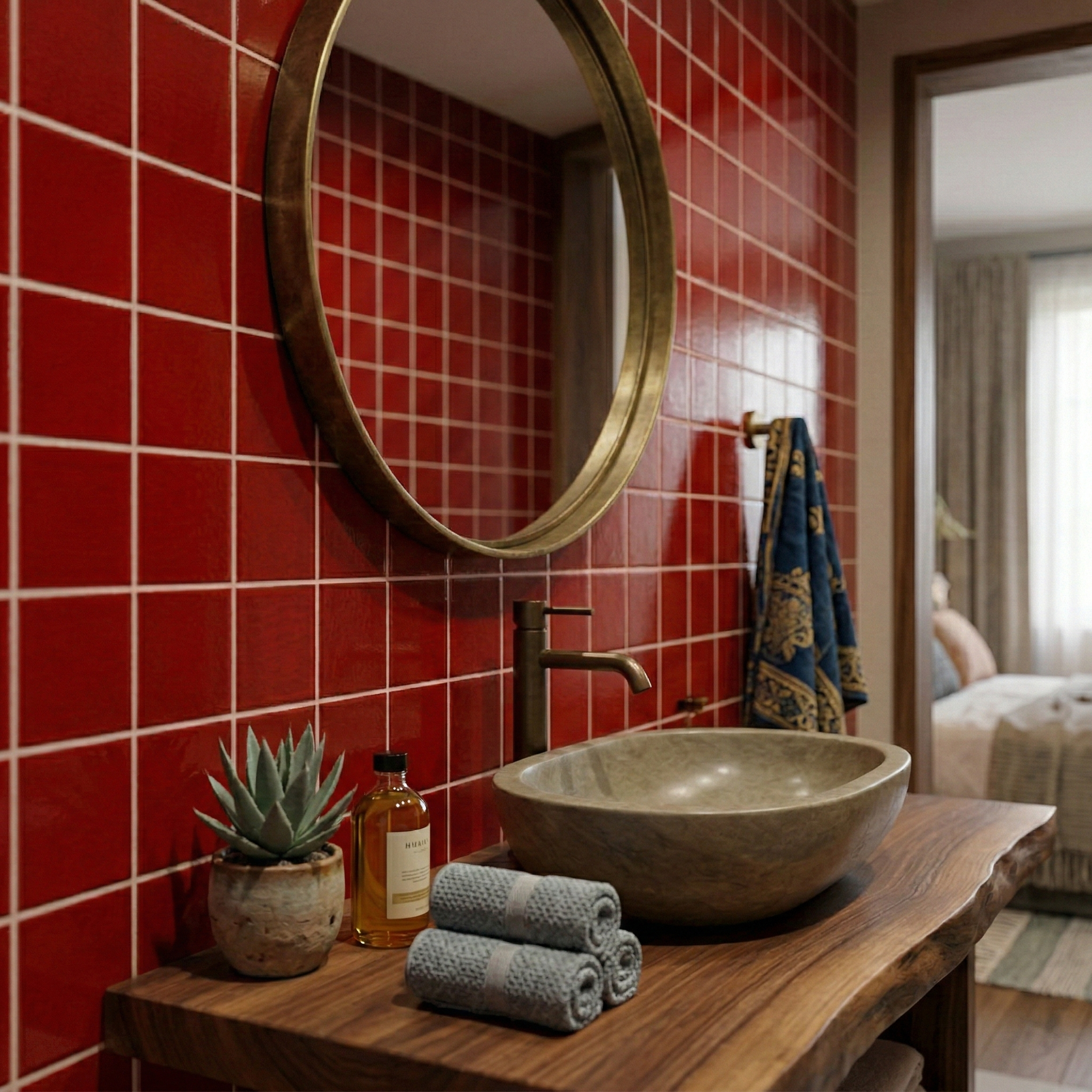 Rouge impérial 4"x4"