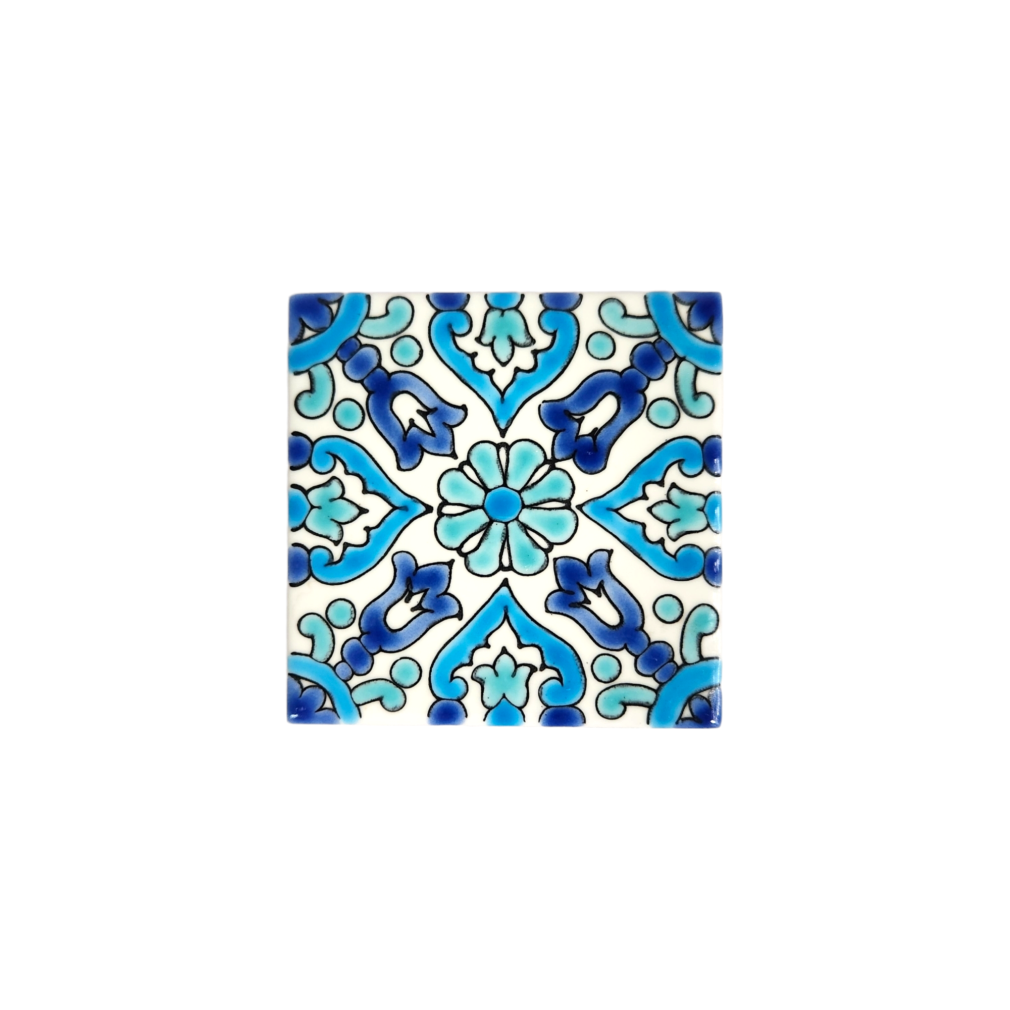 Hand-Painted Ceramic Tiles | Blue Green Turquoise Collection