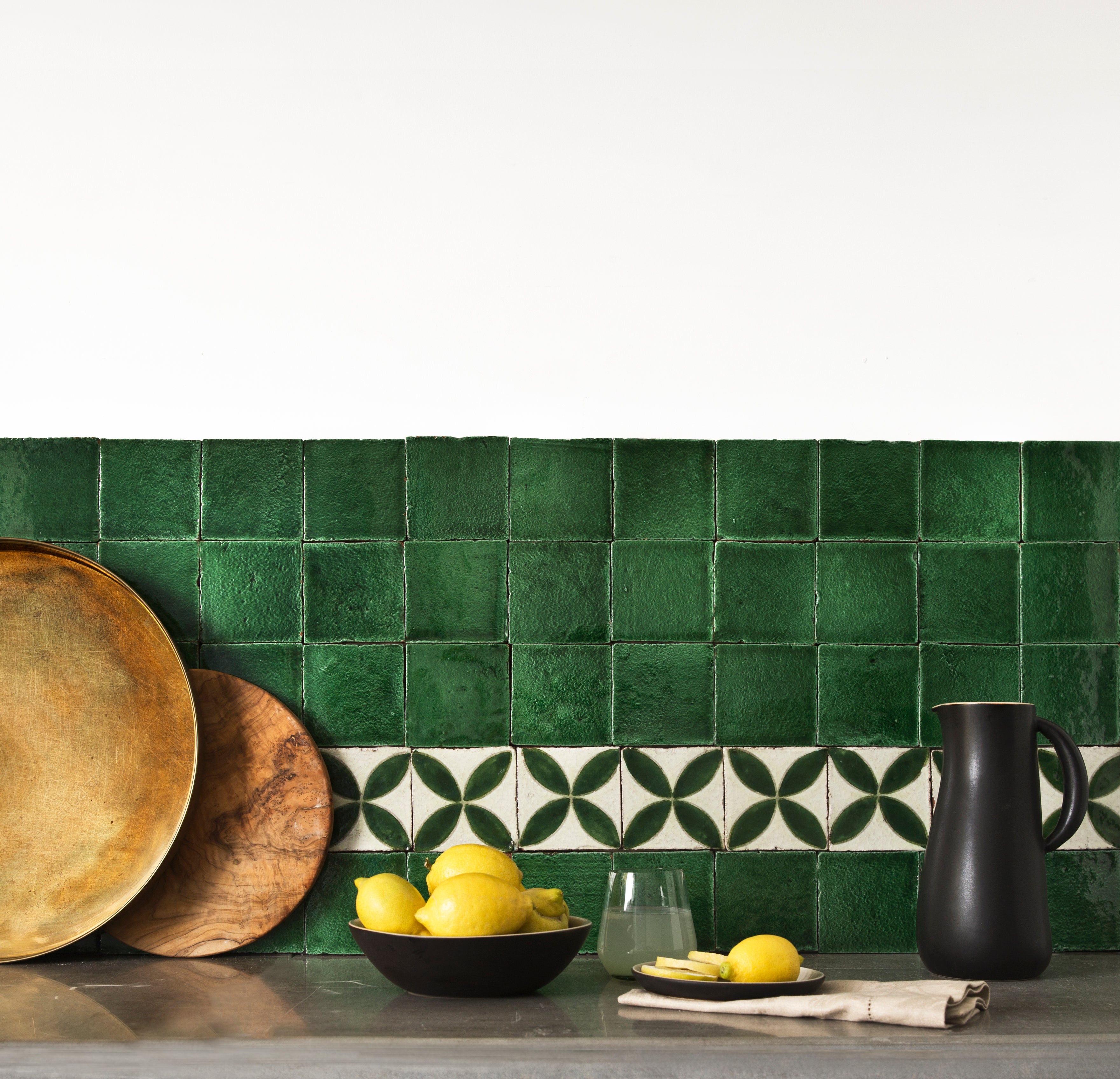 Artisanal Green Craquelé 4 x 4"